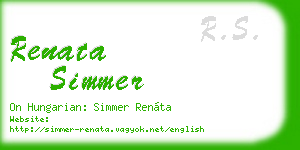 renata simmer business card